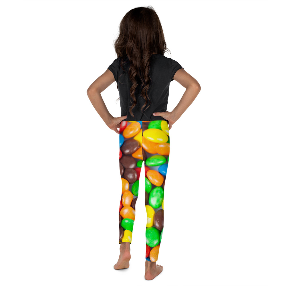 Girls MM Inspired Leggings, Candy Halloween Pants Size 12 (Youth) - Picture 3 of 6
